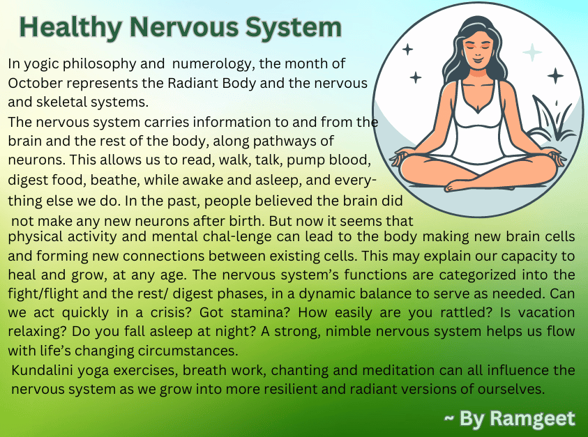 October theme of the month: Healthy Nervous System