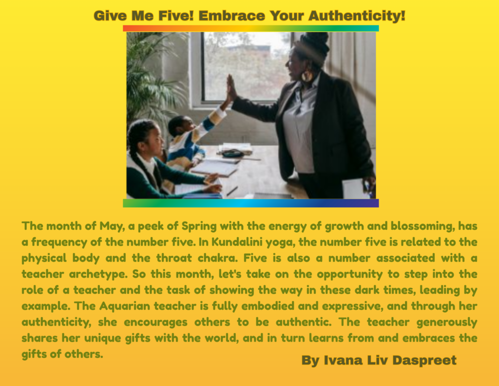 Give Me Five! Embrace Your Authenticity!