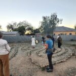 Slowly and in full presence, each one of us entered the labyrinth saged and readied with Amelia’s sparkle cards drawn earlier, in our hands.