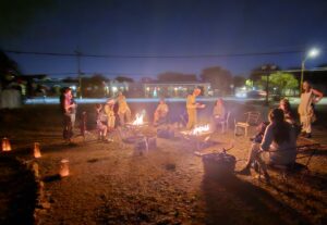Labyrinth Fire Gathering